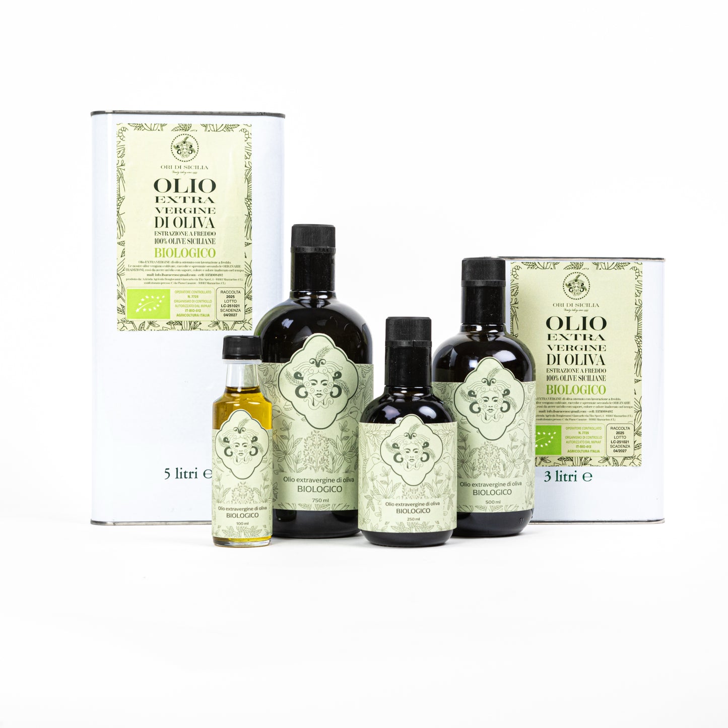 Olio extra vergine di oliva biologico