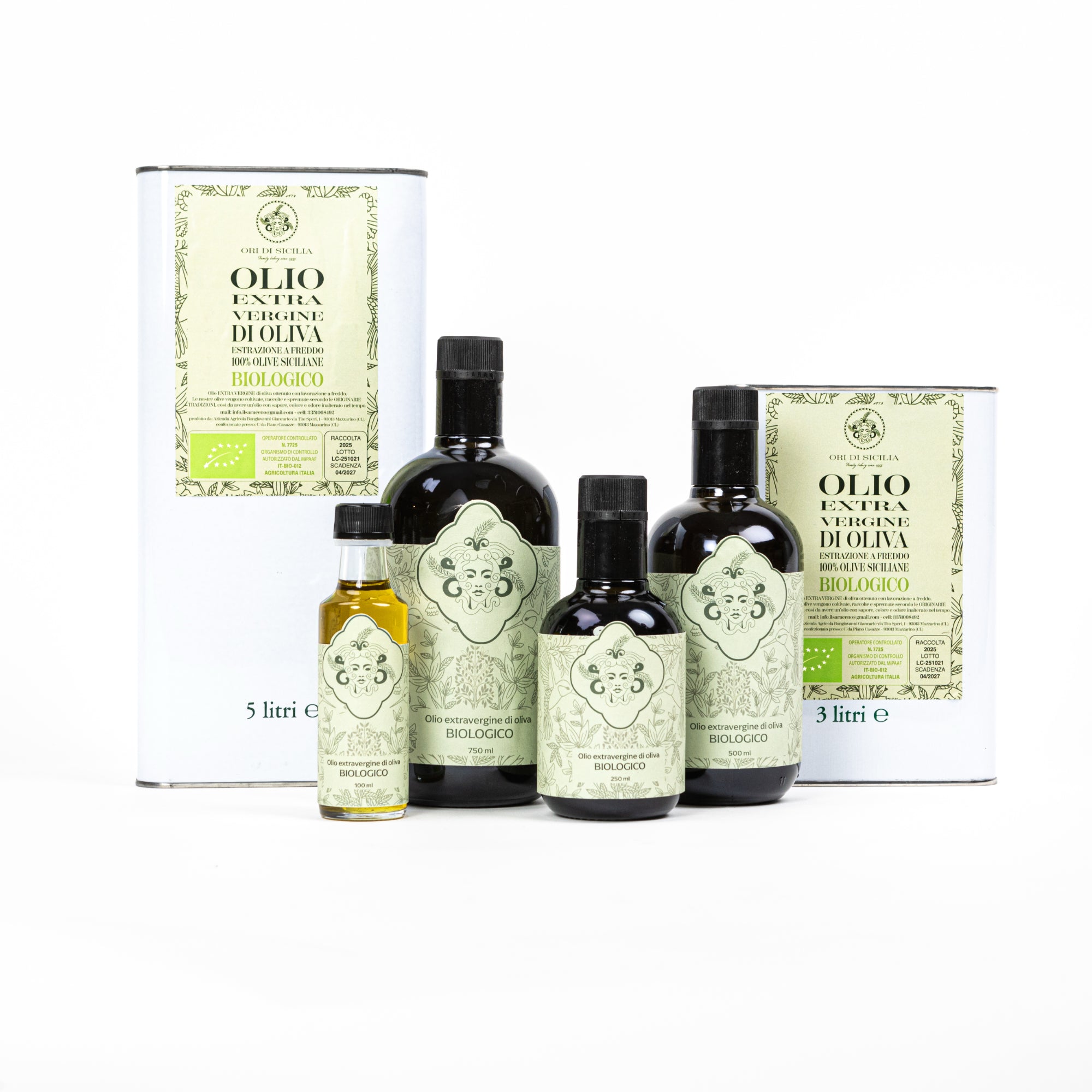 Olio extra vergine di oliva biologico