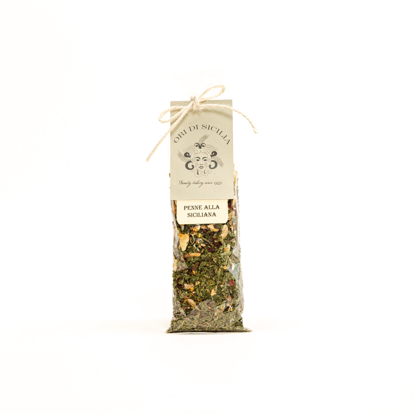 Penne alla Siciliana - mix di basilico e cipolla